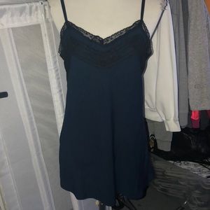 GORGEOUS NAVY BLUE SILK TOP/DRESS